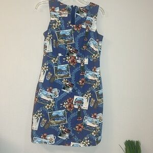 Hilo Hattie Hawaiian Original Hawaii Tourist Theme Mini Vintage Dress 8